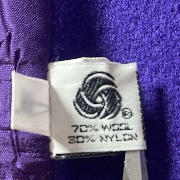 VTG America S. Rothchild vibrant purple girls sz 14 maxi wool coat USA made - Picture 8 of 8